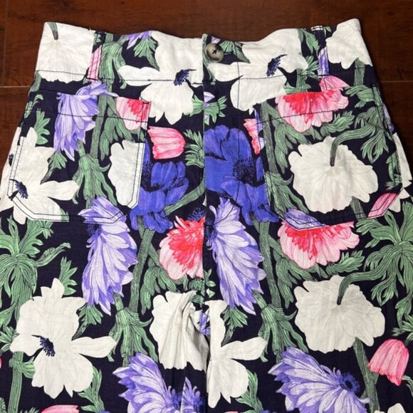ANTHROPOLOGIE Cecilia Pettersson The Colette Cropped Pants Floral Size 28 - Picture 5 of 14